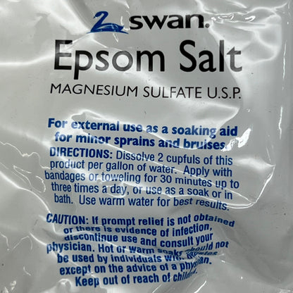SWAN Epsom Salt Magnesium Sulfate U.S.P 16 oz Each BB 07/27