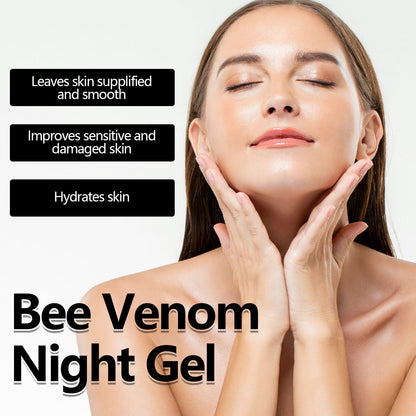 Bee Venom Night Gel, Moisturizing Smooth Brightens Dull Skin Shine White Skin Firming Creams