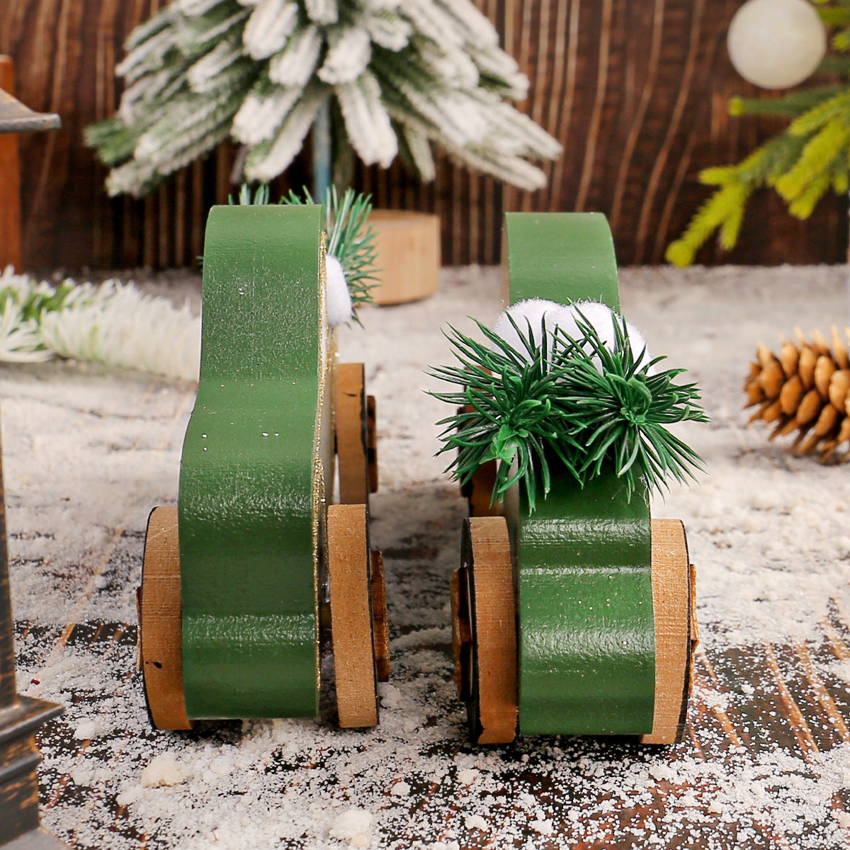 Christmas decoration small ornament fashionable dark green car ornament