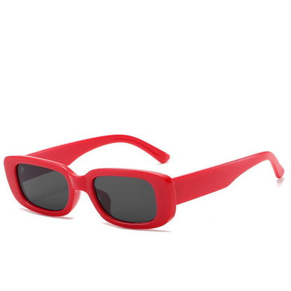 Trend Small Frame Sunglasses Female Square Sunglasses Olive Green Colorful Ins Street Shot Glasses