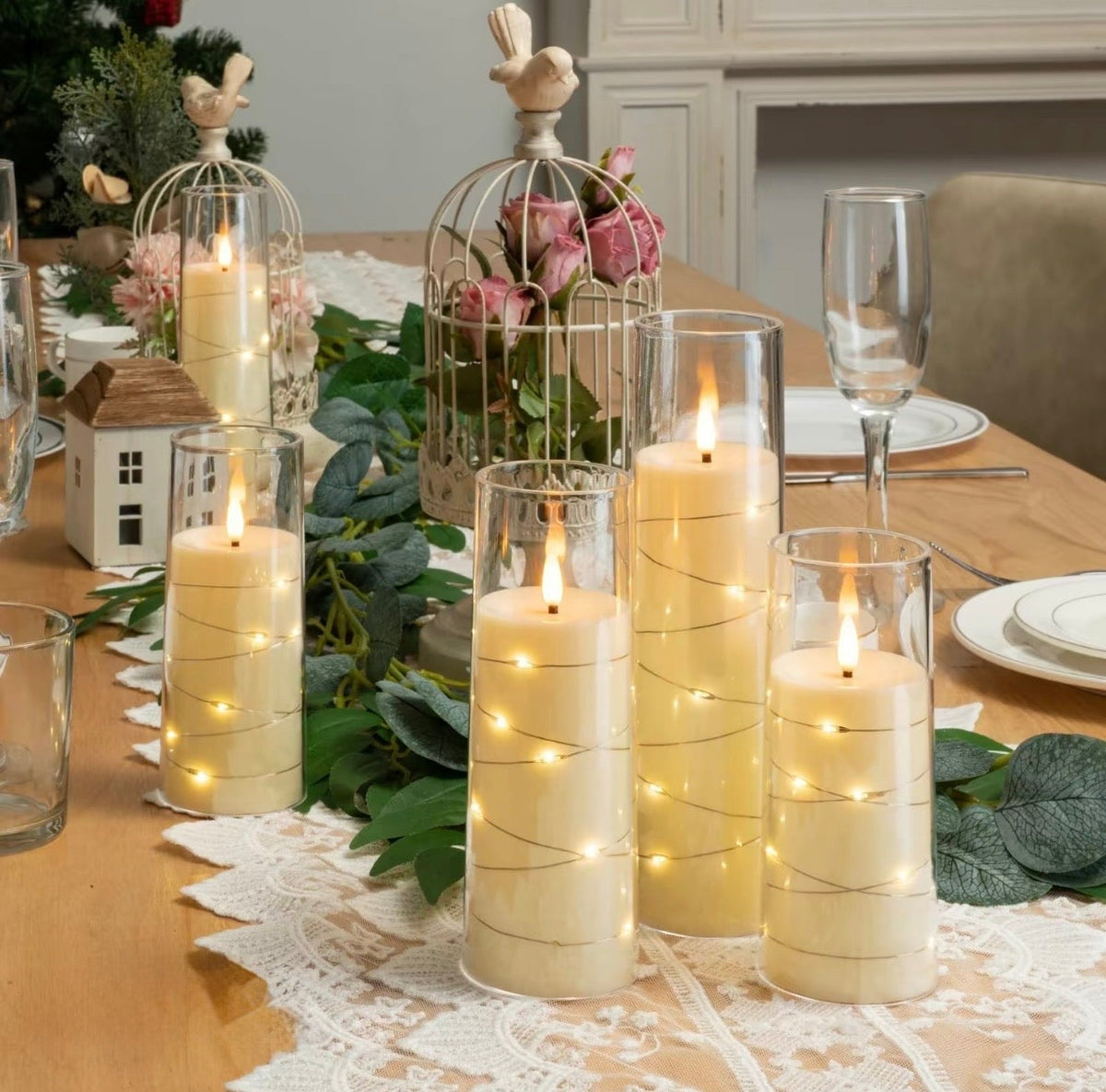 StarGlow LED Pillar Candles