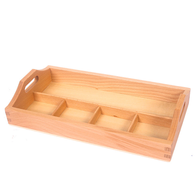 Montessori Daily Life Teaching Aids Children's Three-Grid Classification Plate Kindergarten Auxiliary Teaching Materials Classification Plate