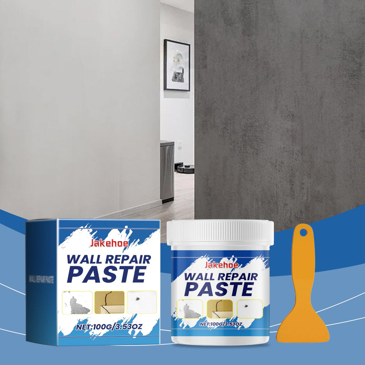 Home Wall Repair Paste, Wall Damage Scratches Dents Cracks Nail Holes Repair Wall Repair Paste