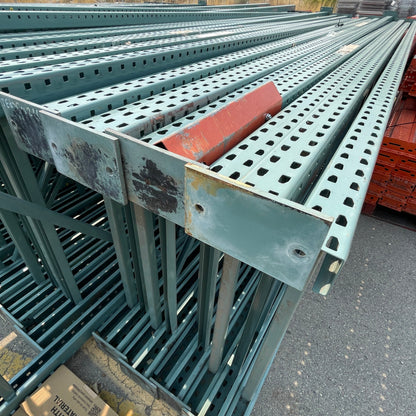 INTERACK Pallet Rack Upright Teardrop Style (Round & Angular) 192”H x 42”D (Pre-Owned)