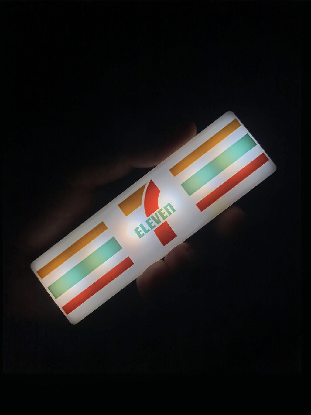 Convenience store refrigerator sticker creative light display board can magnetically attract Rosen 711 family lightbox toy model to emit light