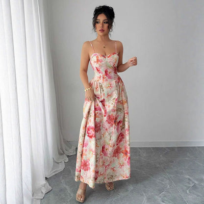Cross-borderNew Spring and Summer Strapless Shoulder-baring Women's Fashion Fairy Long Elegant Evening Dress