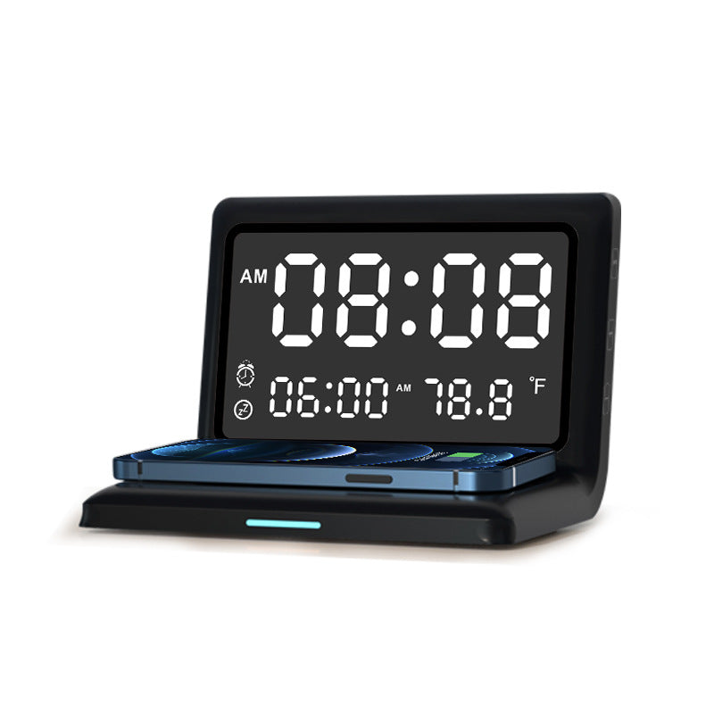 Alarm Clock Wireless Charger For Apple Wireless Fast Charging Multi-Function 3-In-1 Mobile Phone Wireless Charging