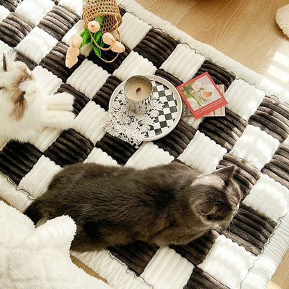 Autumn and winter plush bedside mat anti-skid chenille Mantou mat bedroom tatami sleeping carpet