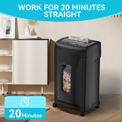 PAPER SHREDDER CROSS CUT LARGE CAPACITY HIGH SECURITY