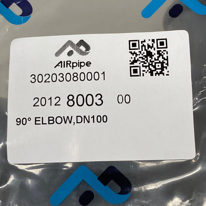 AIRPIPE Equal 90 Degree Full-Volume Flow Elbow Black 30203080001