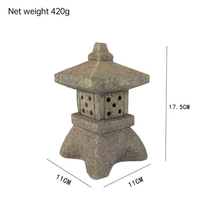 Solar-Powered Zen Garden Decor: Pagoda Lanterns & Statues