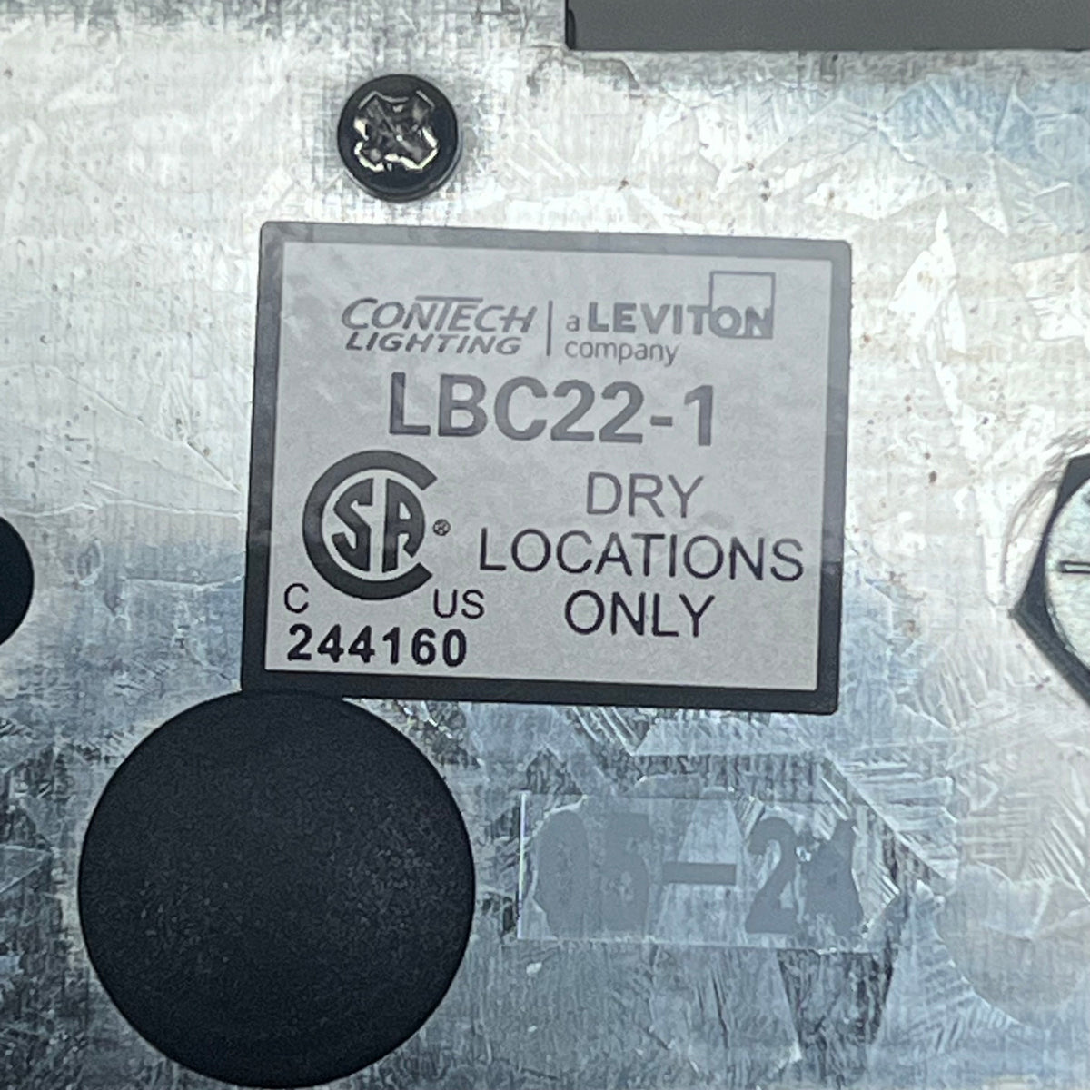 CONTECH Leviton Lux Beam Connector Track System Black Finish LBC22-1-B