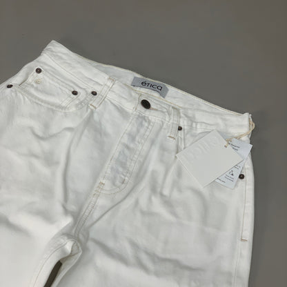 ETICA Tyler High Waist Straight Leg Ankle jeans Vintage White Size 27 EW180114A