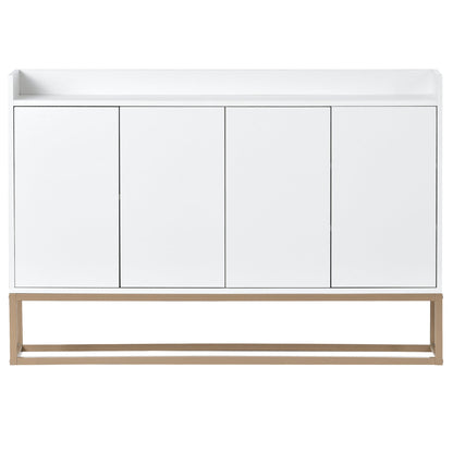 TREXM Modern Sideboard Elegant Buffet Cabinet with Large Storage Space for Dining Room, Entryway (White)
