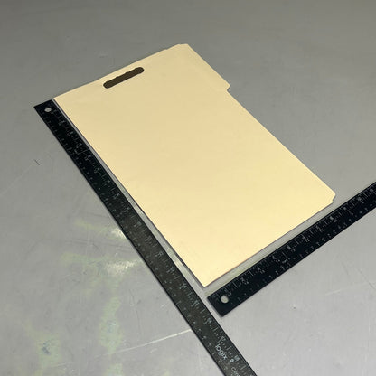 SMEAD (50 PACK) Manila Fastener File Folders W/ Reinforced Tab Legal Tan 19537