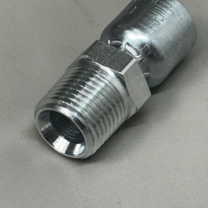 PARKER (4-PACK!) Hydraulic Hose Male Pipe Rigid 43 Series 1/2" x 1/4" Steel 10143-8-4