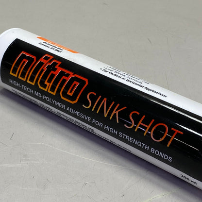 NITRO (2 PACK) Sink Shot High Tech Ms Polymer Adhesive 9.8 oz White 28224TA
