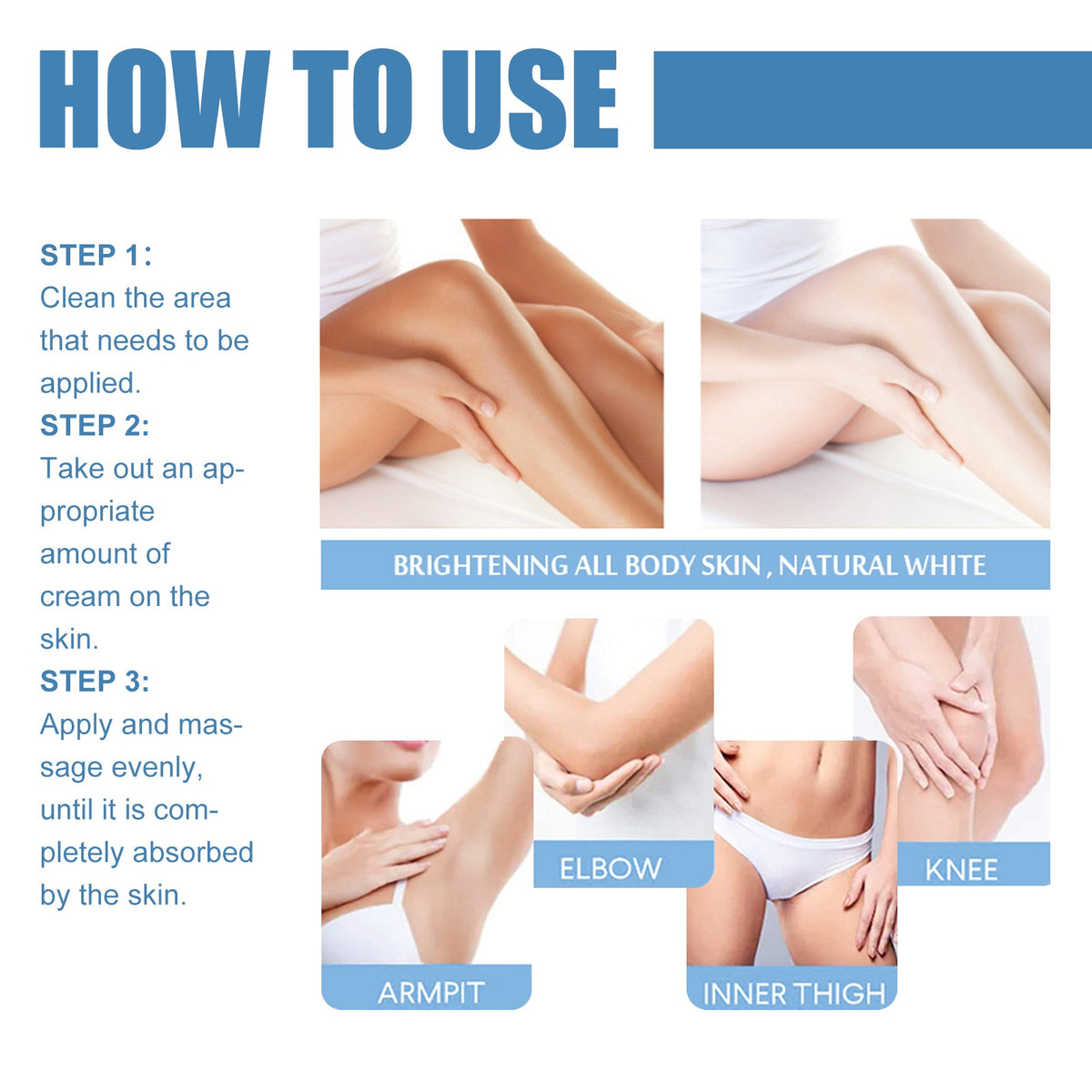 Beauty Cream, Neck And Back Legs And Elbows Refreshing And Smooth Remove Stains Moisturize Skin Underarm Whitening Cream
