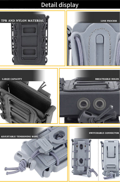 Live CS Tactical Waist Hanging Box 5.56&7.62 Elastic Scorpion Quick Pull Outdoor Multi purpose Kit