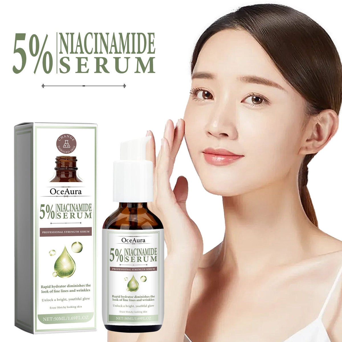 5% Niacinamide Serum, Chun White Tender Skin Fade Spots Brighten Moisturizing Skin Fine Pores