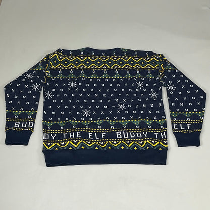 OLD NAVY Men's Christmas Holiday Elf Sweater Sz M Navy/Green 572579-00-1