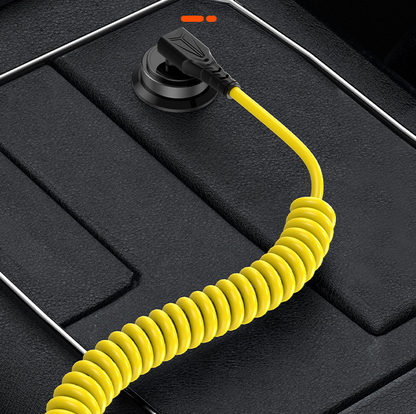 Spring car PD data cable 60w 2-in-1 elbow telescopic fast charging cable suitable for Ideal Wenjie Tesla