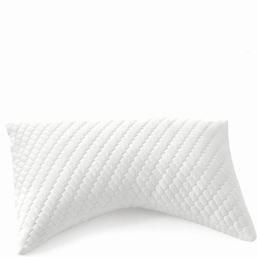 Shredded Memory Foam Bed Pillows for Sleeping, with Washable Removable Bamboo Cooling Sleep Pillow for Back and Side Sleeper