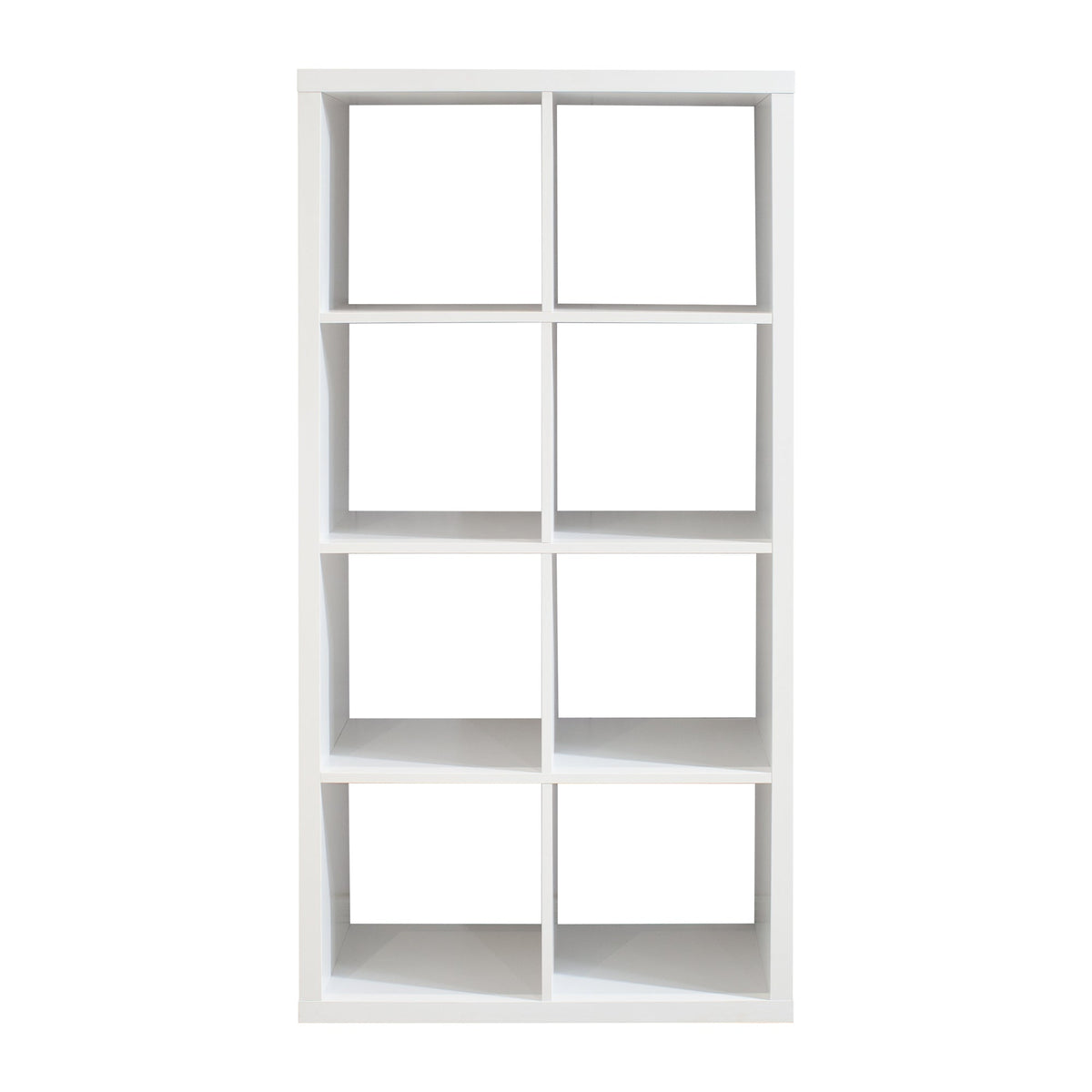 Smart Cube 8-Cube Organizer Storage with Opened Back Shelves 2 X 4 Cube Bookcase Book Shleves for Home Office (White)