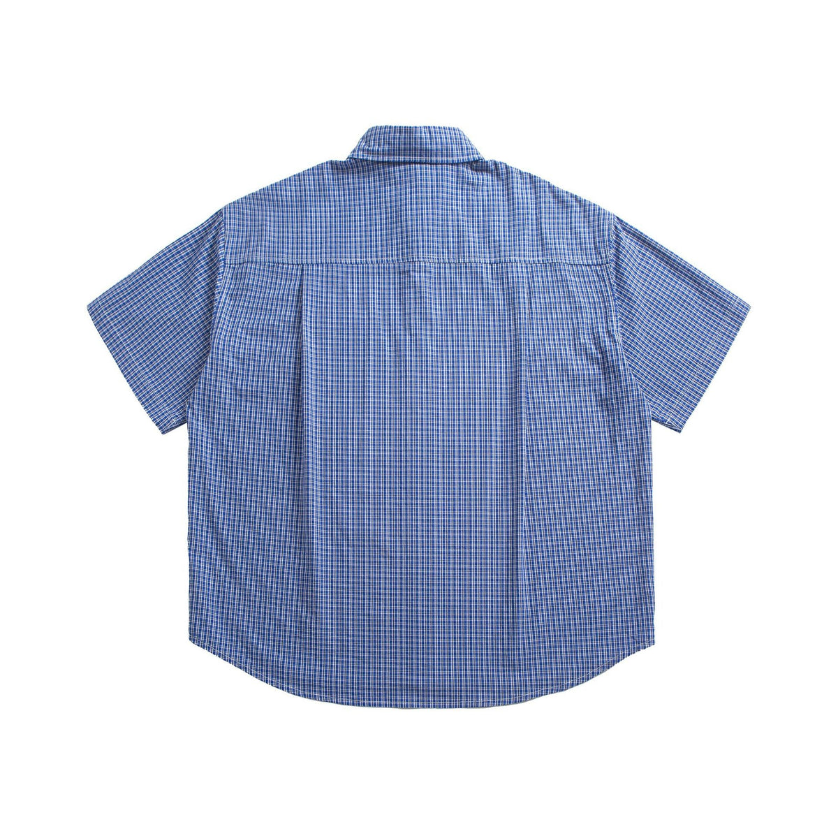 Checkered casual short sleeved shirt for men and women