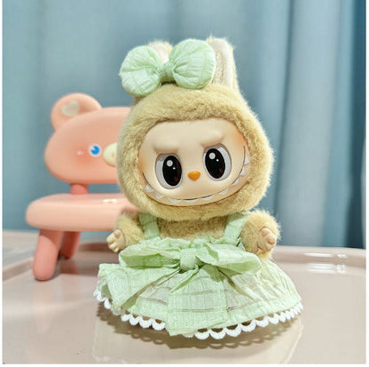 Clothing] Labubu Clothes with PVC Face Pendant, Labubu Sitting Party Series Doll Clothing