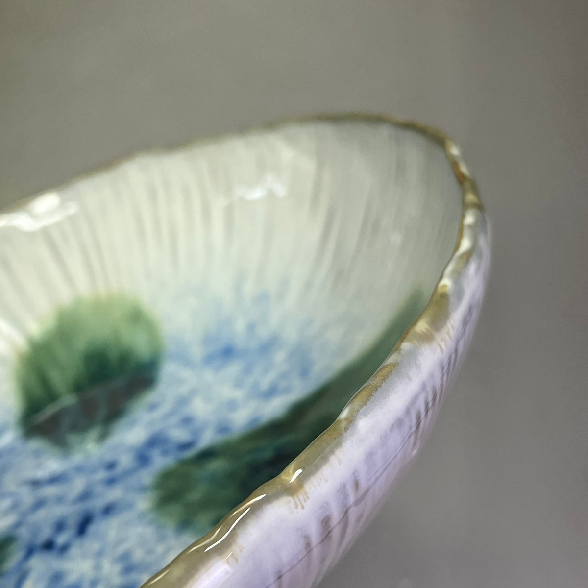CREATIVE CO-OP Stoneware Bowl Reactive Crackle Glaze 11.5x2.5 DF8836