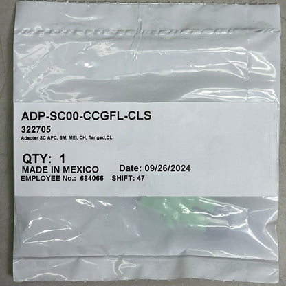 CORNING (6 PACK) Fiber Optic Adapters Full-Flange Mount Ceramic Sleeve ADPSC00CCGFLCLS