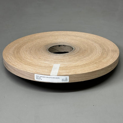 EDGEMATE Kraft Backed CVR Auto Edge Banding Oak White Rift 7/8"X500' 6051168
