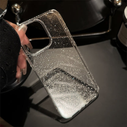 Transparent Glitter Simple Apple 14 Promax Phone Case 13 Suitable for iPhone 15 Soft Case 11 Advanced Luxury 12