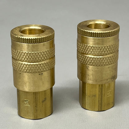 PARKER (2 PACK) Industrial Brass Quick Connect Air Couplers w/Female Threads B23