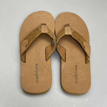 COBIAN Lazo Premium Leather Sandals Men's Sz 12 EU 45 Tan LZO-24-230-12