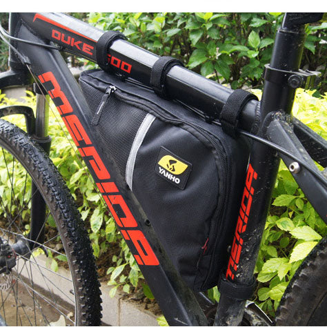 Cycling Bicycle Mountain Bike Bag Triangle Tool Bag Three-Point Velcro Fixed Right-Angle Bag Equipment Large Capacity