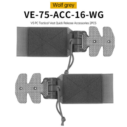 One Pair (2 Pieces) Style 3Ac Kit for FCPC V5 Tactical Vest Cummerbunds, with Quick Release Buckle, made of imported Tegris.