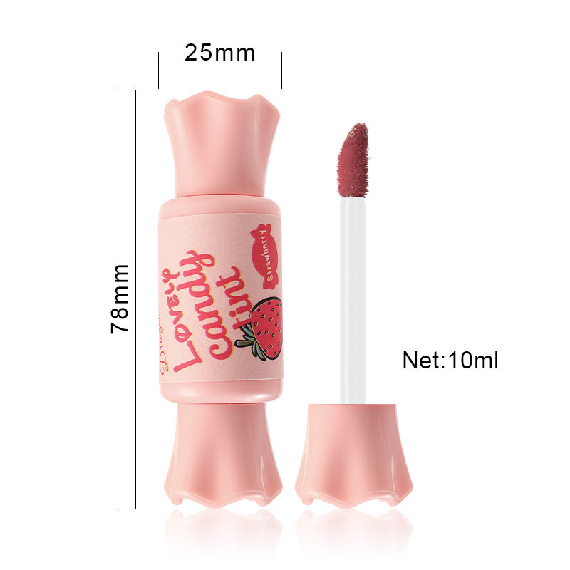 Dragonranee Mirror Pink Candy Lip Glaze Female Student Models Cute Waterproof Lipstick Dyed Lip Liquid