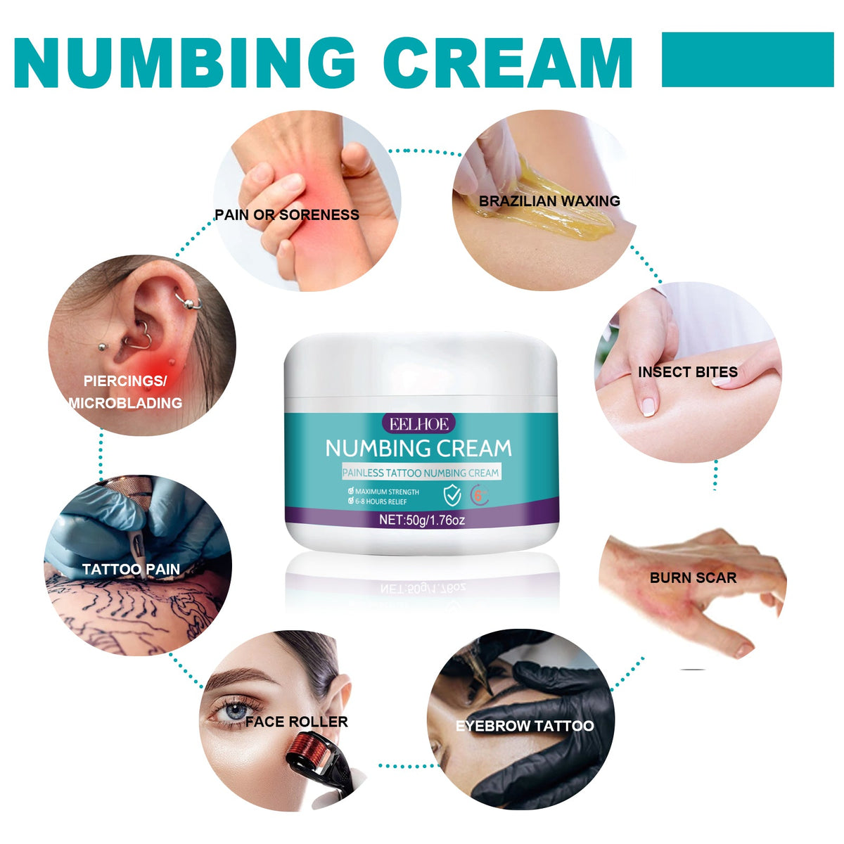Tattoo Care Cream, Gently Cleanses And Moisturizes Tattooed Skin And Lightens Tattoo Marks
