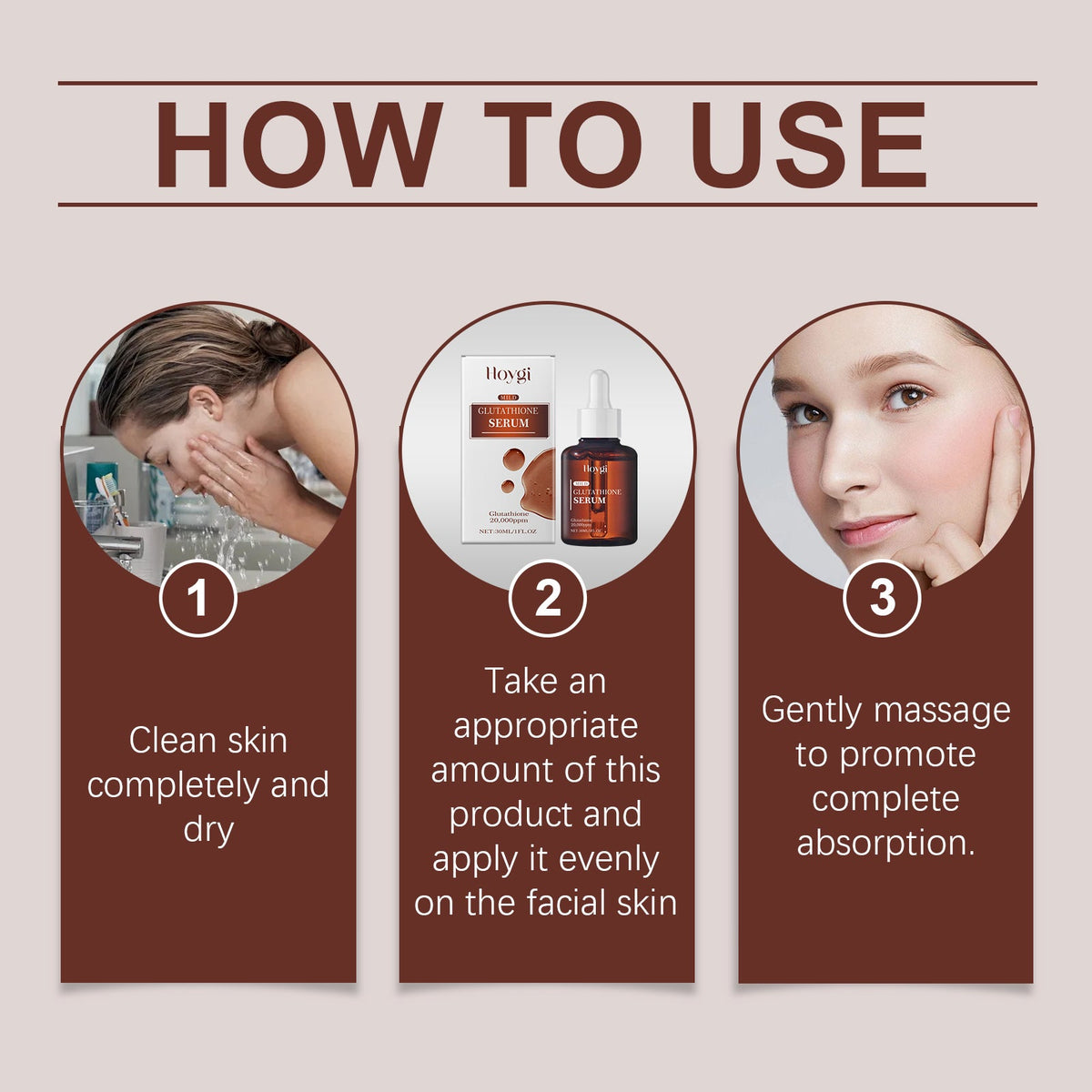 Glutathione Facial Serum Moisturizes And Improves Skin Elasticity, Brightening And Restoring Essence