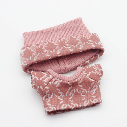17cm Labubu First and Second Generation Blind Box 10cm Cotton Crying Doll Clothes Knitted Printed Hat