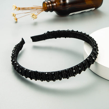 Washing Face Hair Band Thin Edge Handmade String Crystal Headband Fashion Hair Accessories Simple Hair Band