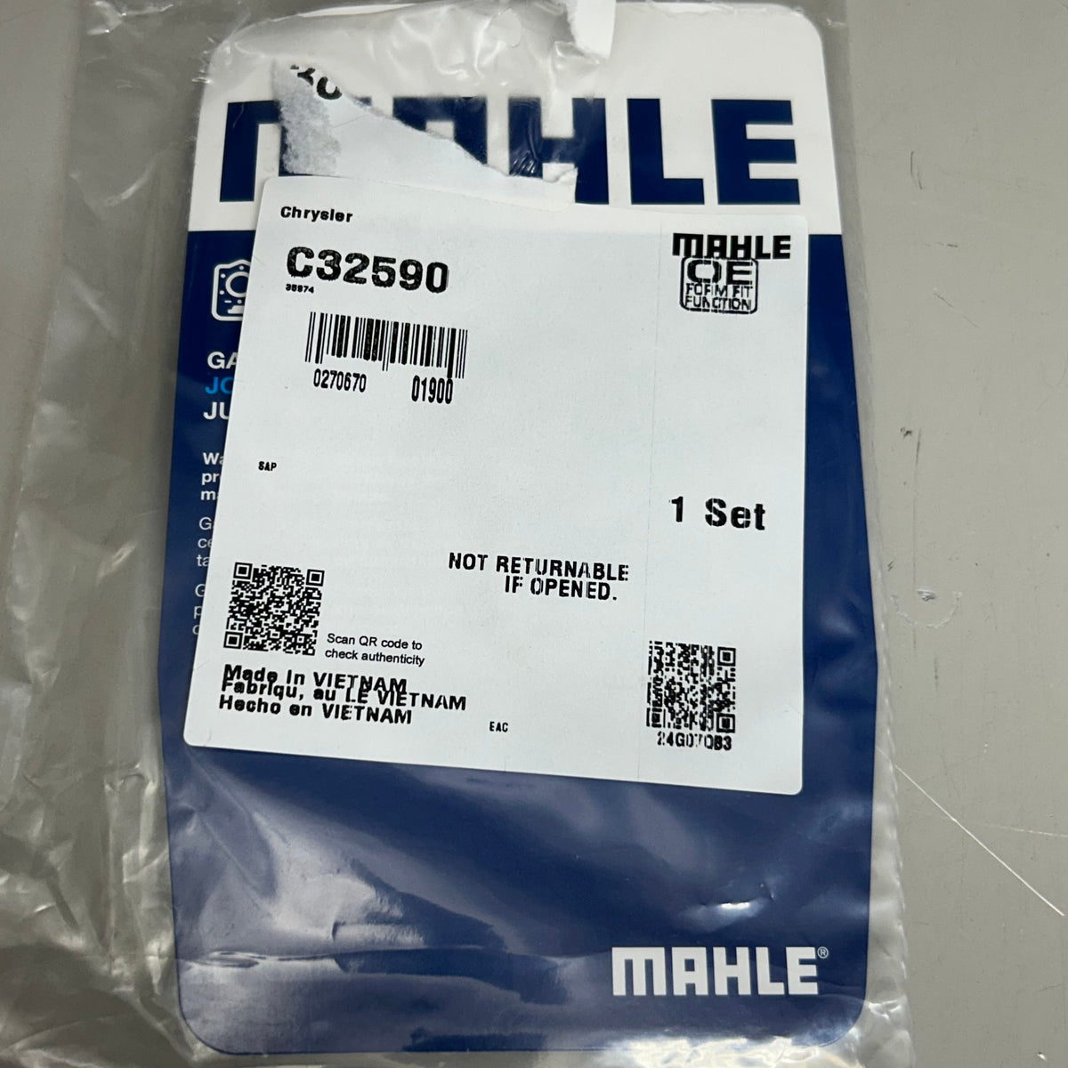 MAHLE Engine Coolant Thermostat Seal For Chrysler, Dodge & Jeep C32590
