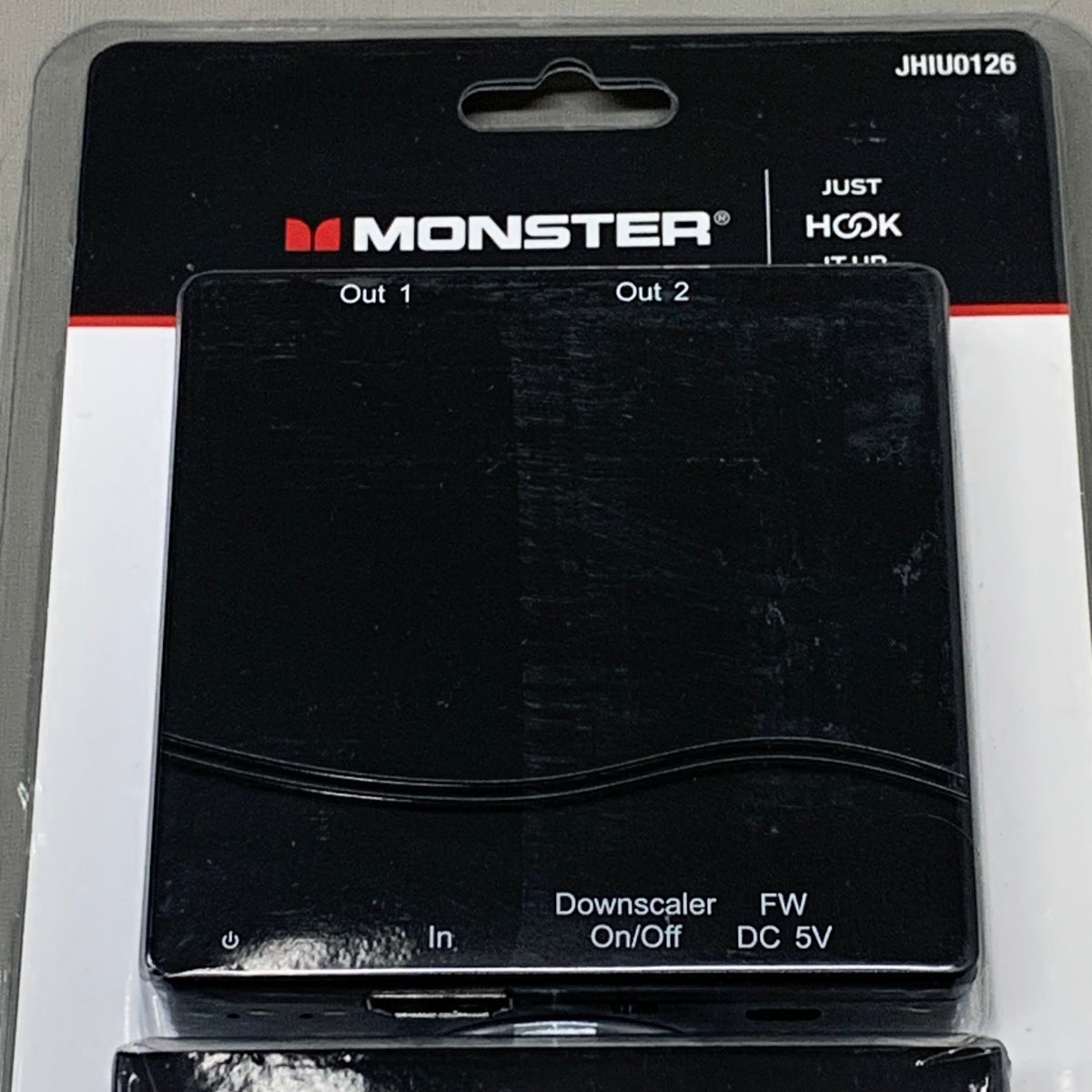 MONSTER 4K 2-Way HDMI Splitter 3"x3"Black JHIU0126