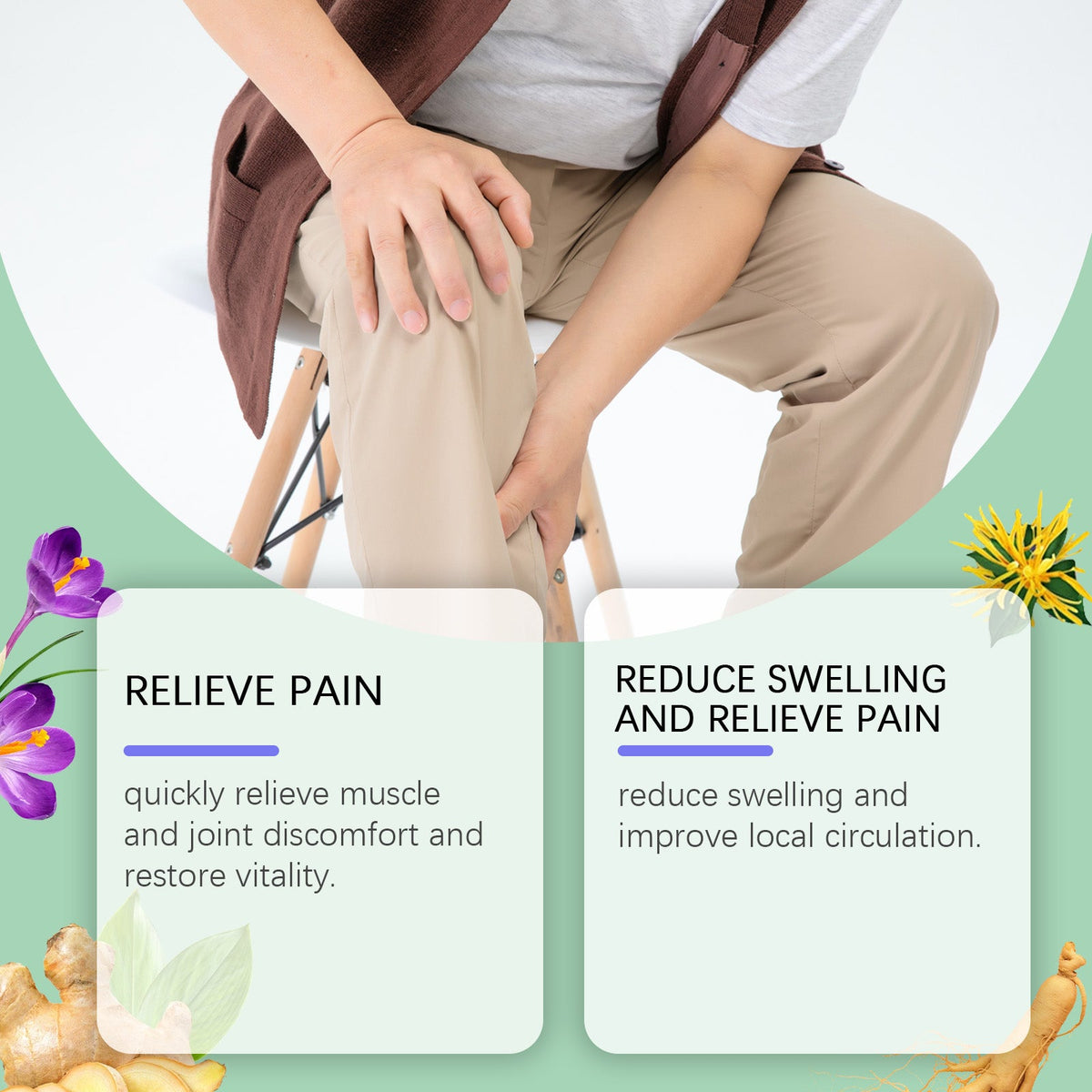Joint Comfort Care Patch, Herbal Ingredients Gentle Maintenance Nourish Comfortable Joint Care Patch