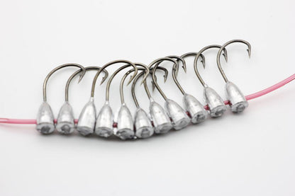 Rompin 10pcs/bag overturned hook lead fishing hooks