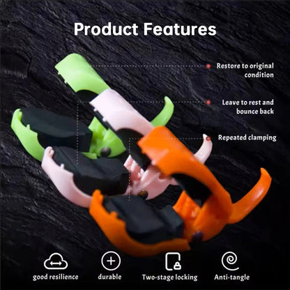 2PCS Fishing Rod Holder Clip - Compact, Wall-Mounted Fixer Strap