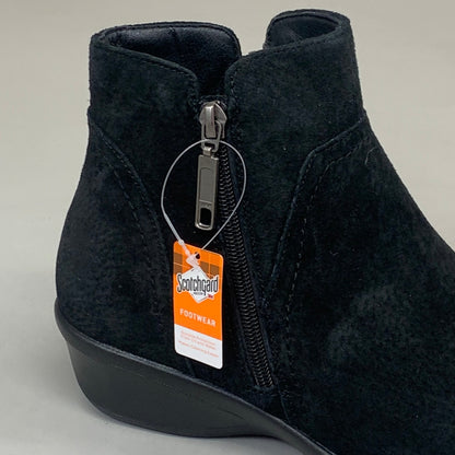 PROPET Waverly Leather Walking Ankle Boot XX(4E) Women's SZ 8 Black Suede WFX085LBS-E-08
