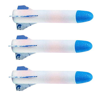 Children's Foot Plastic Rocket Launcher Pressure Air Outdoor Science Educational Toy Multiplayer Game Toy For Gift 3 Rocket